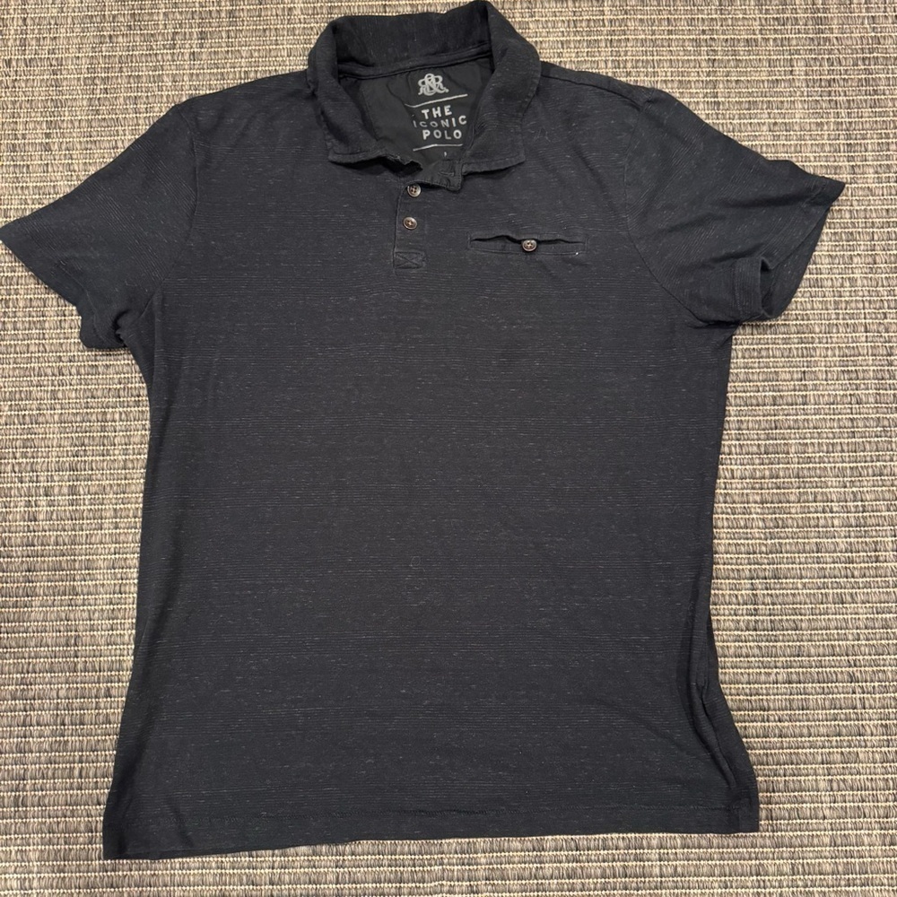 Rock & Republic Charcoal Iconic Polo Shirt